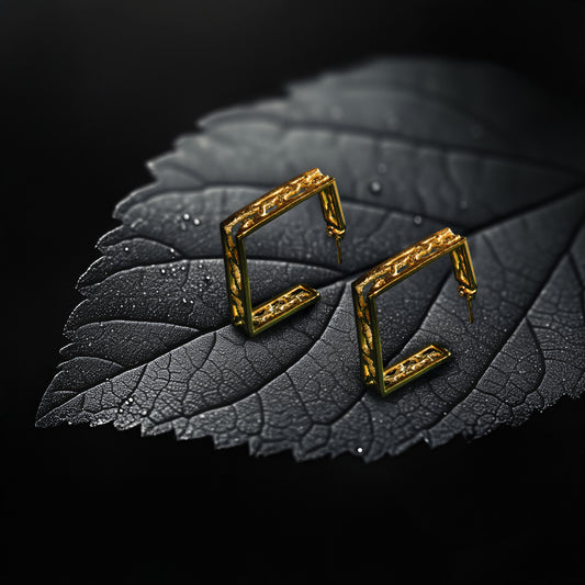 Injy El Mokaddem in “The Squared Twirl Earrings”