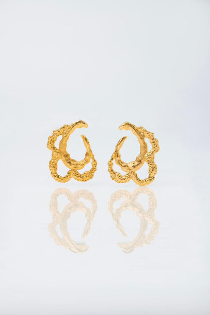 The Golden Corals Earrings