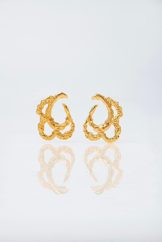 The Golden Corals Earrings