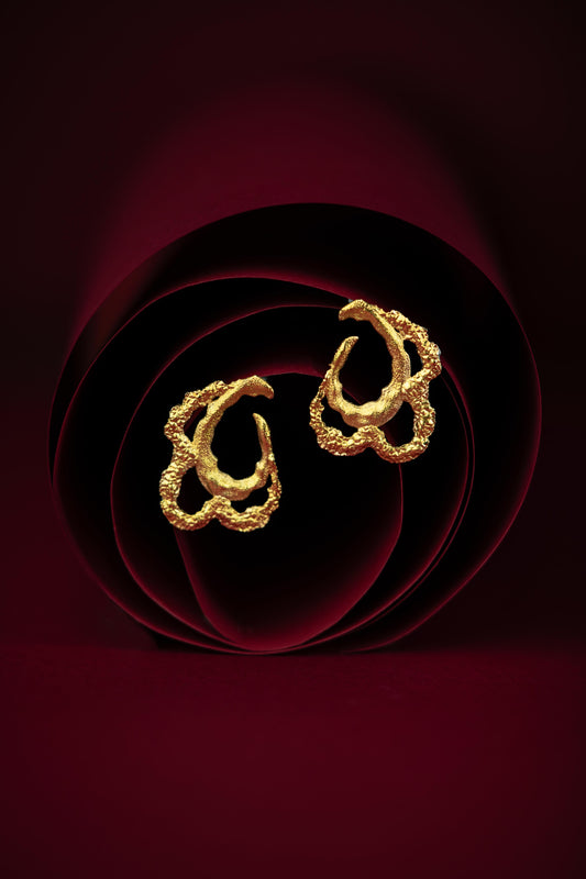 The Golden Corals Earrings