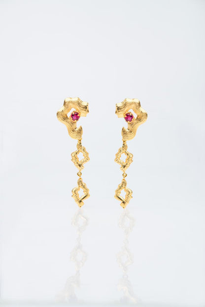 The Flaming Rosé Earrings