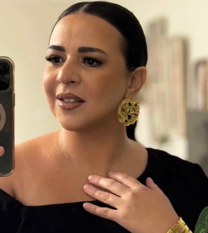 Amy Samir Ghanem in “The Celestial Palette Earrings”