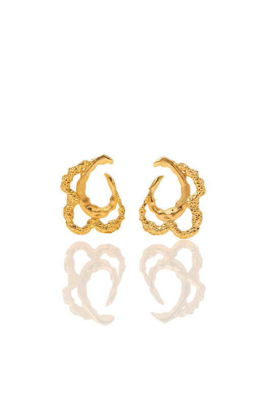 The Golden Corals Earrings