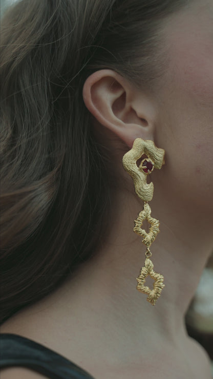 The Flaming Rosé Earrings